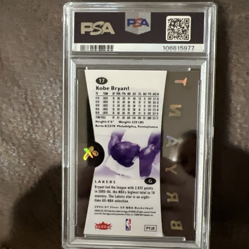 Lote secuencial PSA 2006-2007 Fleer Ex Michael Jordan, LeBron James, Kobe Bryant - Imagen 5 de 7