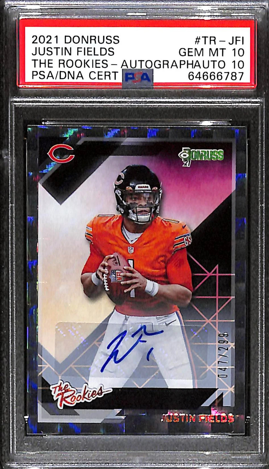 Justin Fields Panini Donruss the Rookies #TRJFI Autograph