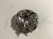 RARE AUTHENTIC SIGNED JOHN HARDY SILVER TONE BUTTERFLY WREATH SCARF CLIP NO RES