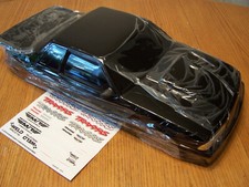 Fits Traxxas Drag Slash Mustang Black Painted Body W Wing Side Mirrors Decals