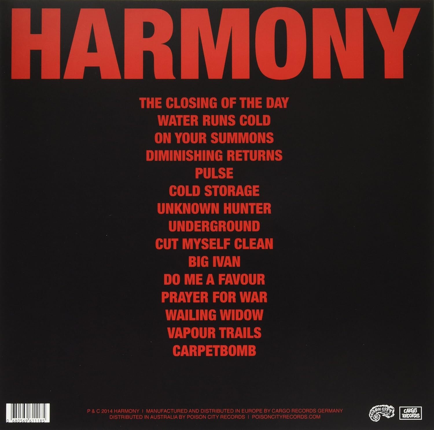 Harmony Carpetbombing (Vinyl) (US IMPORT) eBay