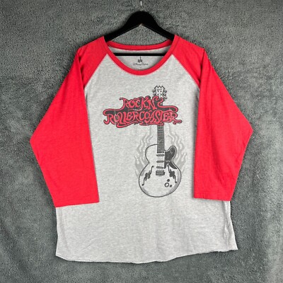 Rock n Roller Coaster Disney World T-Shirt Mens 2XL Aerosmith Varsity USA