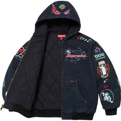 Supreme AOI Hooded Work Jacket Black Teal 2colors Size S-XXL New