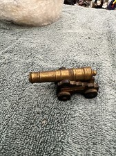 Vtg Cast Iron Brass Miniature Souvenir Cannon USS Constitution Mini 3" Long