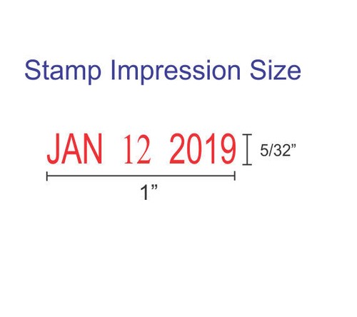2000 Plus 2015 Rubber Date Stamp - Self-Inking - Red Ink (Date Only) - Picture 2 of 3