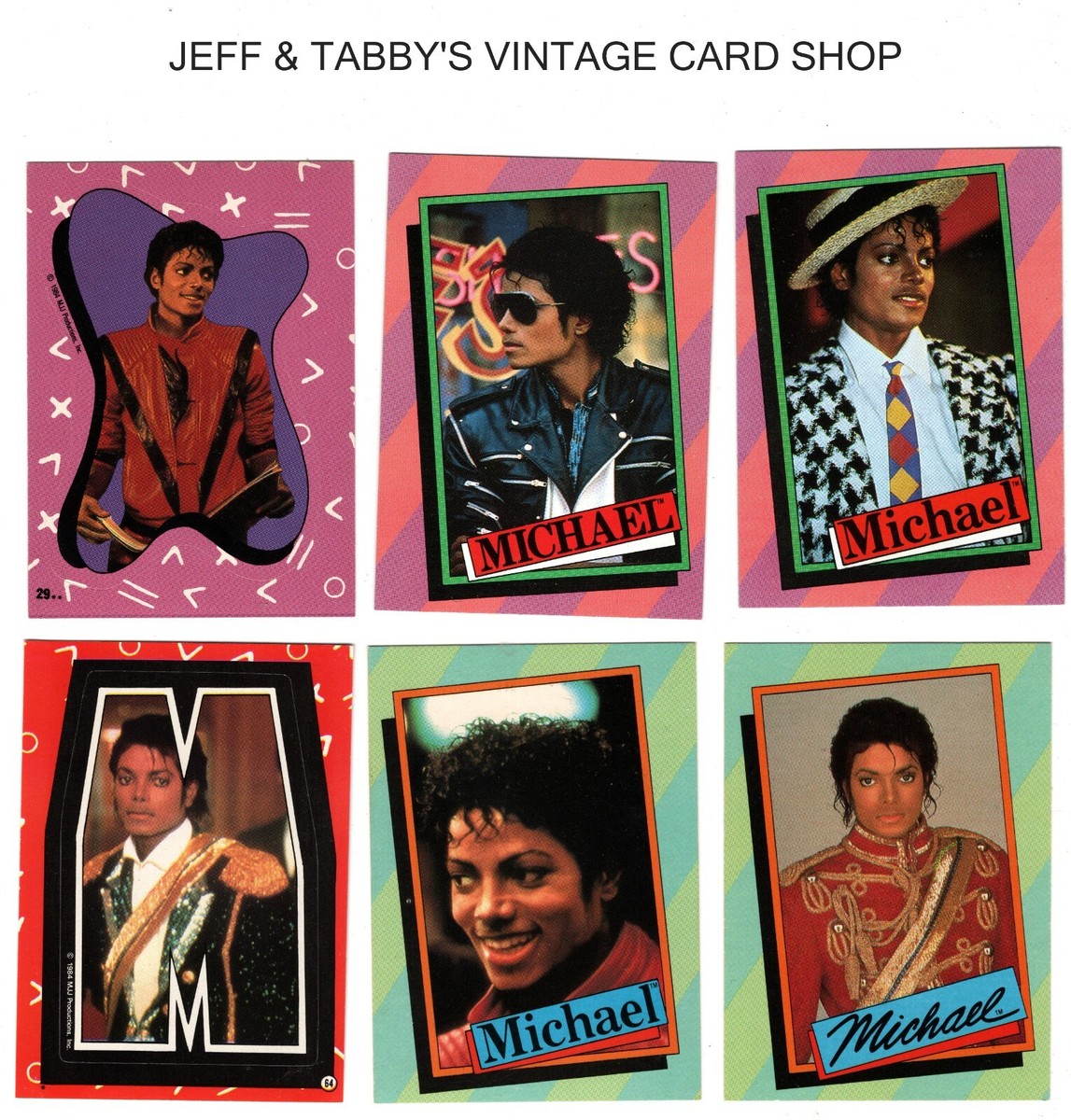 MICHAEL JACKSON‼️ 1984 TOPPS MICHAEL JACKSON SERIES 1 & 2 CARDS & STICKERS