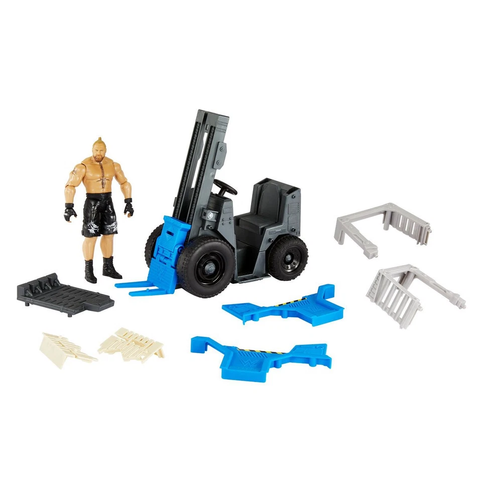 WWE Wrekkin' FORKLIFT w/ BROCK LESNAR Action Figure Playset Wrestling MULETTO - Immagine 3 di 4