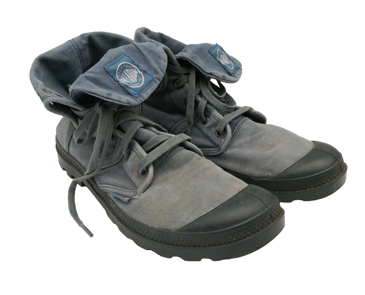 Palladium Summer Boots Shoes US 13 UK 12 EU 47 Blue Canvas Hi Top Folded  Rare! | eBay