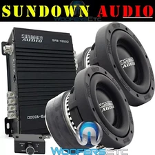 pkg 2 SUNDOWN AUDIO X-6.5SW-V.2 6.5" BASS SUBWOOFERS + SFB-1000D AMPLIFIER NEW