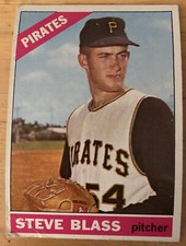 1966 Topps Steve Blass Baseball Card #344 Pirates Pitcher Low-Grade