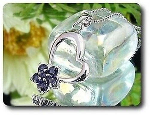 Ciondolo Ametista 6x3 MM Placcato Oro Bianco 18 K - Immagine 2 di 4