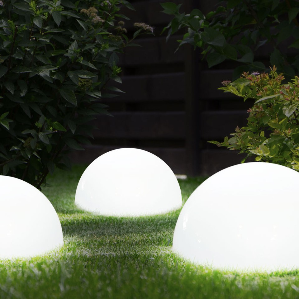Lampada Solare Sfera Luci Solari Per Esterni, Sfera Orientale LED Sfere Da Giardino Solari Effetto Cemento Con Effetto Luce Bianca 1x Led Bianco Caldo Dxh 20x21 Cm 66518617