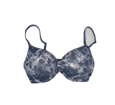 Pink By Victoria's Secret Bra 32D Wear Everywhere Push Up Tie Dye Blue Marble