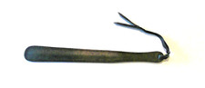 Peitsche Paddel Leder Schwarz 42cm