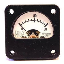 IDEAL PRECISION - "MODEL 131" VOLTMETER/AMMETER +0.0-1.0 VDC MILLIAMPERES (NEW)