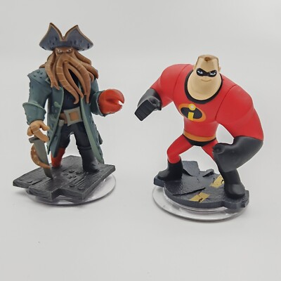 Disney Infinity lot Of 2: The Incredibles Mr. Incredible & Pirates' Davy Jones