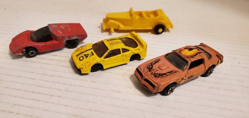 4 Coches De Colección Escala 1:64 Diecast y Plástico Uniborn Fiat F40 Amarillo Convertible - Imagen 2 de 6