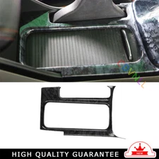 Console Storage Box Cover Trim 1* For Honda Civic 9th 2012-2015 Black Wood Grain