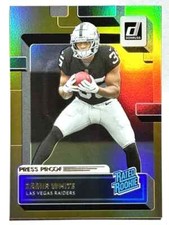 RATED ROOKIE CARD ZAMIR WHITE Raiders 2022 Donruss GOLD HOLO PRESS PROOF #334