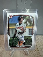 2023 Bowman 1st Signed Autograph Leandro Arias