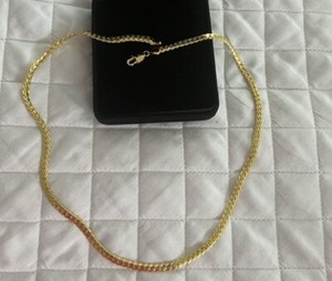 Authentic Beautiful Gold Plated Necklace/Preowned About 24”