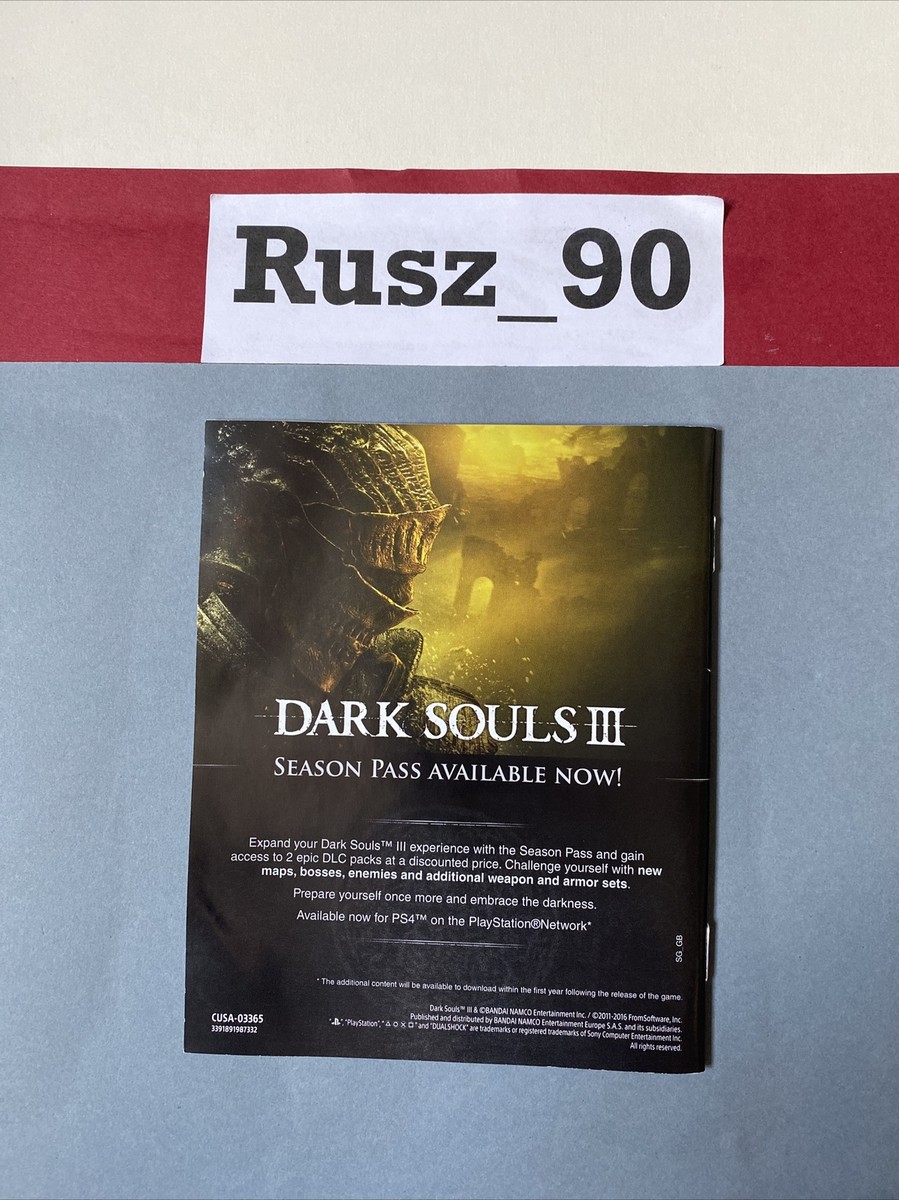 Dark Souls III 3 Prima Starter Guide/Game Manual PS4 UK Version