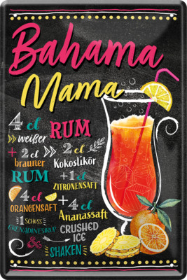  ''Bahama Mama'' 20x30cm Blechschild