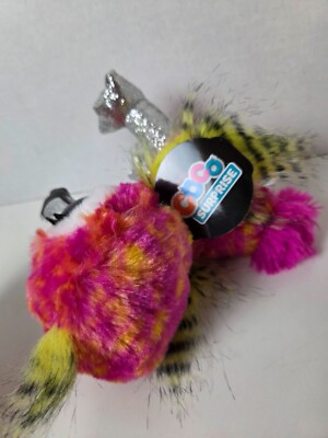 Zuru CoCo Surprise Fliss Bird Plush Stuffed Animal Pink Yellow Big Eyes Toys