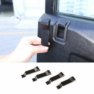 Fit For Defender 4DR 2004-2018 Black Aluminum Inner Door Handle Frame Trim 4PCS