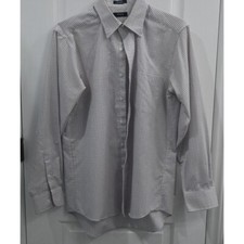 IZod Men's Long-Sleeve Dress Shirt Size 34/35 Neck 16