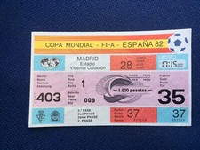R17425 Unused Ticket World Cup 1982 WC 82 Austria France Match 37