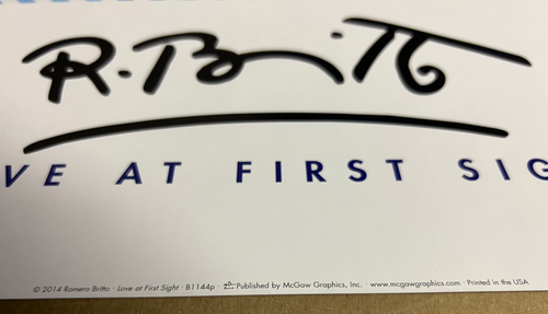 Love At First Sight - Romero Britto Art Print Romantic Romance 2014 Poster 32x28 - Picture 5 of 5