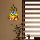 110V Wall Sconce Lamp Tiffany Vintage Stained Glass Wall Light Indoor E26