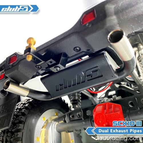 Dual Performance Exhaust for SCX10 III Jeep JL Wrangler - Picture 2 of 7