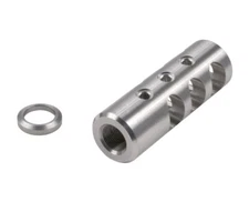 Stainless Steel 5/8x24 TPI Thread Competition Muzzle Brake Compensator For 308