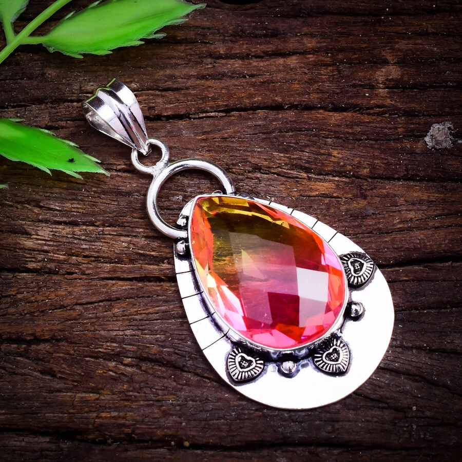 Collana Artigianale In Argento 925 Con Tormalina Multicolore – Pietre 4mm Sfaccettate, Fatte A Mano In India - 5