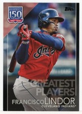 2019 Topps - 150 Years of Baseball BLACK#150-15 Francisco Lindor SN 299 INDIANS
