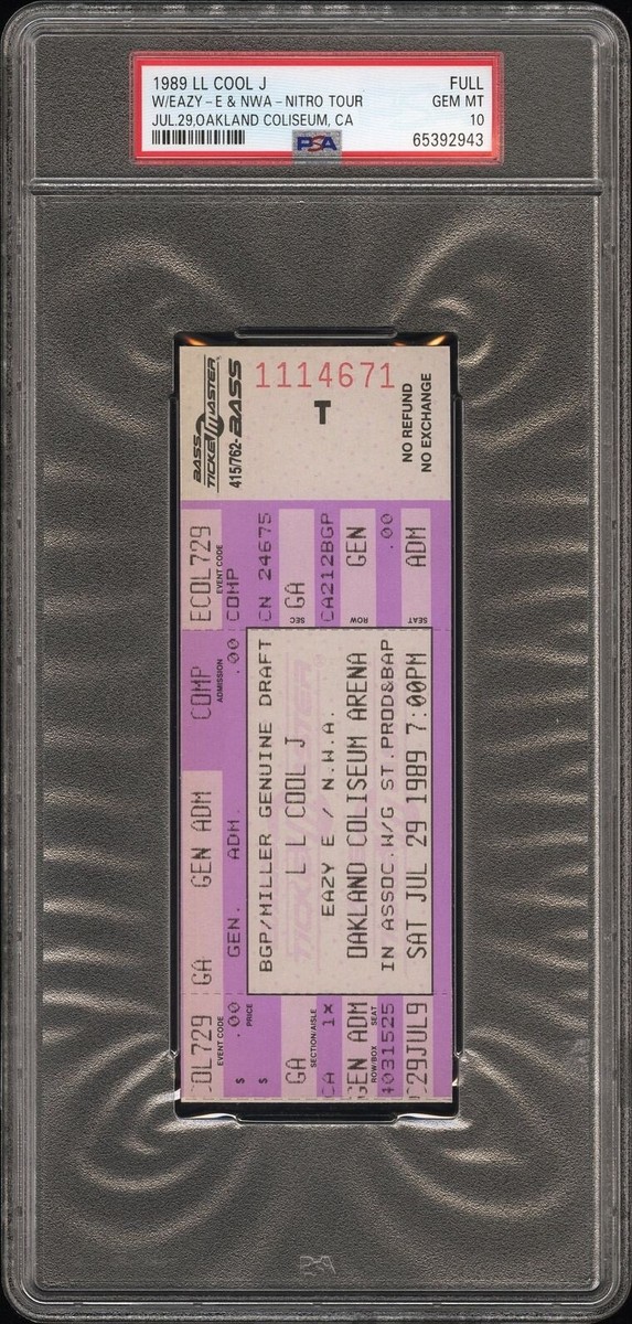 G-RAP / Badd Grlzs ‎– Ticket Out The 〜 1989 EAZY-E/LL COOL J NITRO TOUR OAKLAND TICKET ICE CUBE