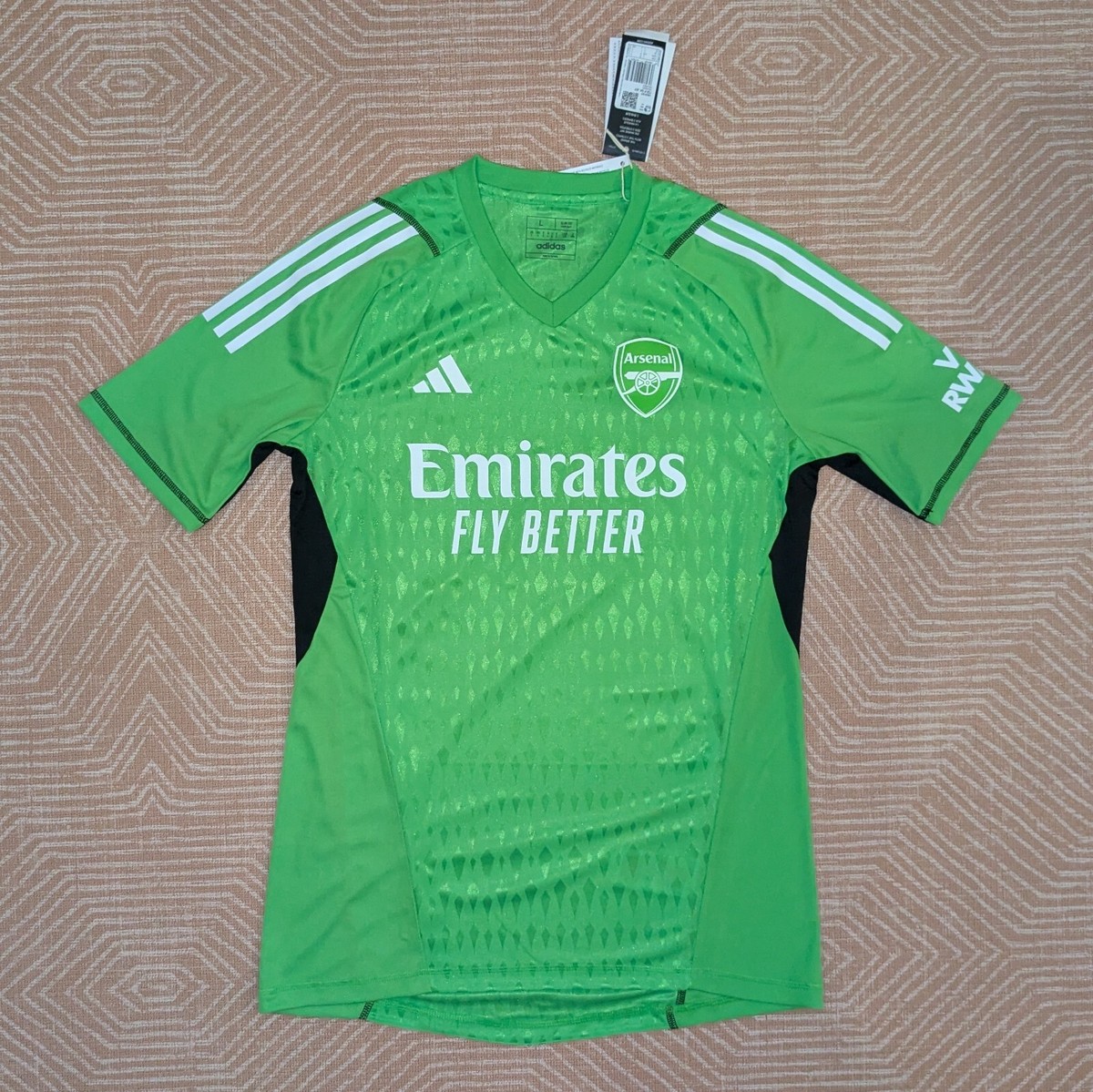 PLAYER ISSUE UCL M/L Adidas ARSENAL 23/24 Green GOALKEEPER SHIRT