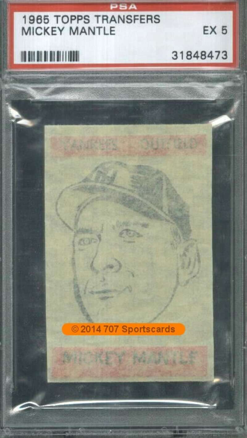1965 Topps Mickey Mantle PSA 5 New York Yankees  (8473) Transfers