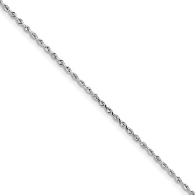14k Weißgold 2,00 mm Diamantschliff Vierfach Seil Kette Armband 7 Zoll