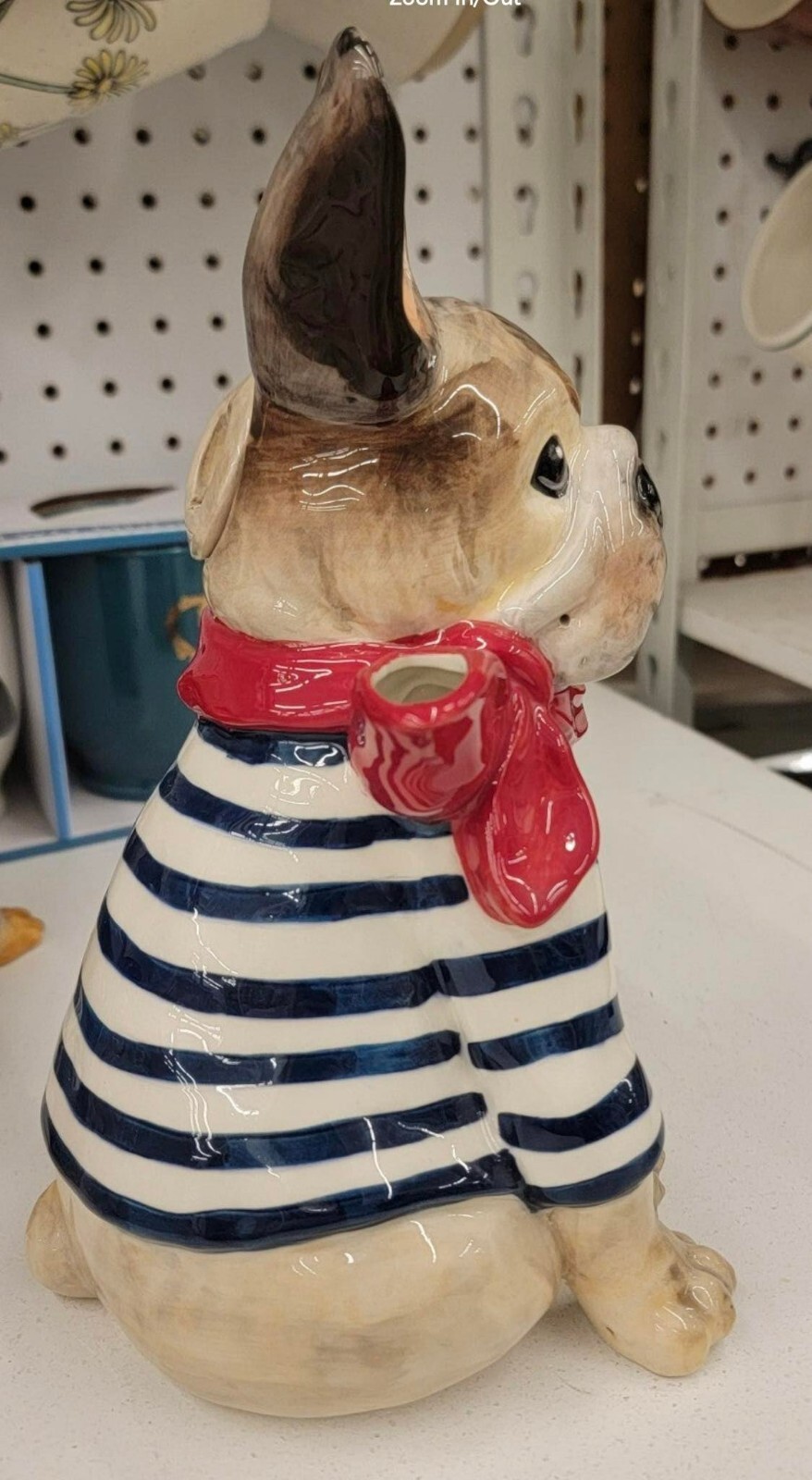 Blue Sky Clayworks Frenchie French Bulldog Teapot Valentine’s Day NEW