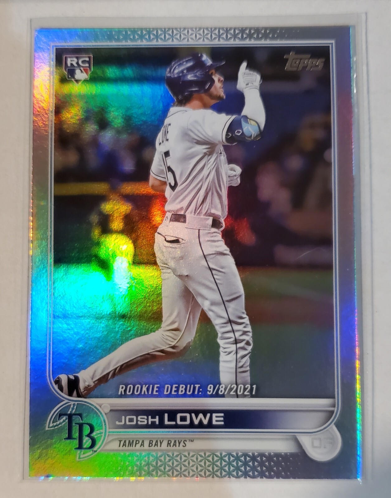 2022 Topps Update Josh Lowe #US287 RC Debut Rainbow Foil