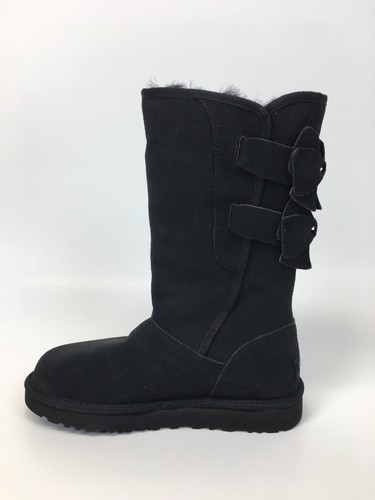 UGG Australia Allegra Damen DOPPELSCHLEIFE STIEFEL MIT SCHWARZ Größe 6 - Bild 8 von 9