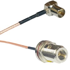 RG316 DVB Pal Male Angle to N FEMALE BULKHEAD RF Cable Rapid-SHIP LOT