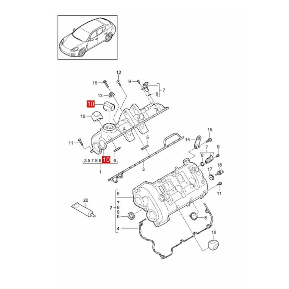 New Engine Oil Filler Locking Cap Fit for Porsche Panamera (970) 2010-2016 Foto 4 de 4