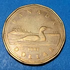 1991 CANADA 1 DOLLAR LOONIE COIN