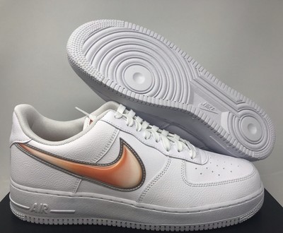 nike air force 1 low oversized swoosh white orange peel
