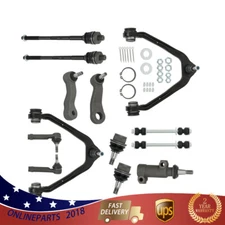 Front Upper Control Arm & Ball Joints Tie Rods For Chevy Tahoe GMC Yukon