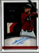 2022 Chronicles Studio Black Material Signatures #21 Seth Beer Auto Jersey /25